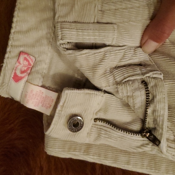 Roxy Cream White Corduroy Boot Cut/ Bell Bottom Pants - Picture 10 of 10